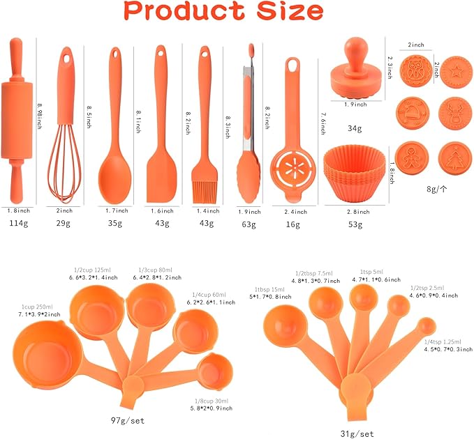 Cooking Set for Kids, 46 Piece Real Cooking Kids Baking Set with Organizer Carrying Case Girls, Kitchen Tools Kids Knife Set for Kid, Toddler, Gift, Toys