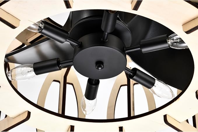 Honeykiss 17 Inch Beige Fandelier with 3 Light