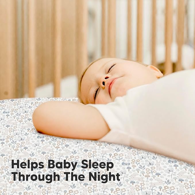 2-Pack Waterproof Crib Sheets for Boys, Girls - Viscose Derived from Bamboo Crib Sheets Neutral, Crib Mattress Protector Sheet, Soft Toddler Bed Sheets, Fitted Baby Crib Sheets Girl, Boy (Prairie)