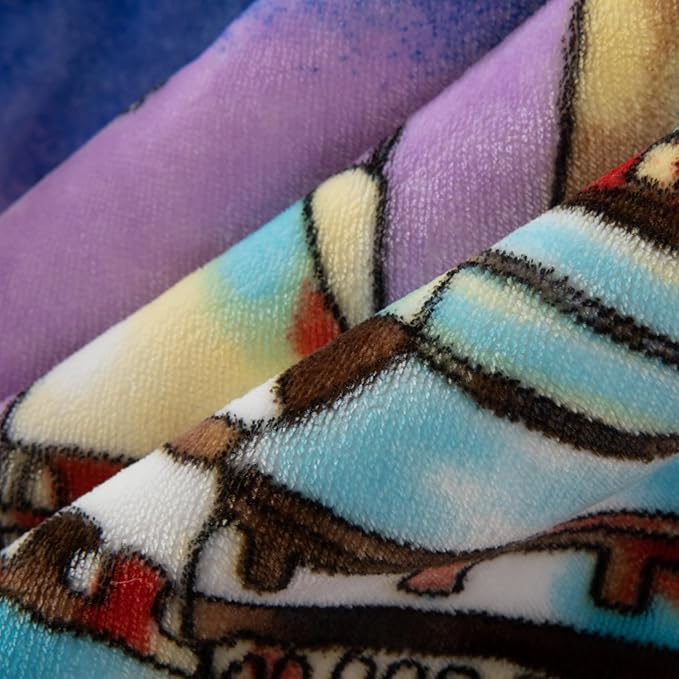 COSUSKET Castle Throw Blanket, Kids Super Soft Fuzzy Plush Sherpa Furry Fleece Throw Blanket 50 x 60 Inches Boys Girls Gifts