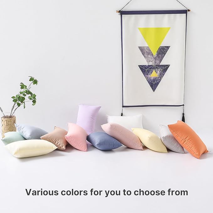 MEILA 2 Pack Cotton Tiny Pillows, 11"x7" Mini Pillows for Kids, Pets, Sleeping and Traveling, Small Washable Decorative Pillows for Neck, Wrist, and Knee, Natural White & Green