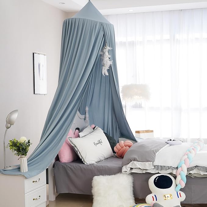 Upgrade Version of Canopy for Kids Bed, Extra Large Canopy for Girls Room Decoration Princess Castle Play Tent Hanging House, Dreamy Canopy for Children Room Reading Nook Canopies