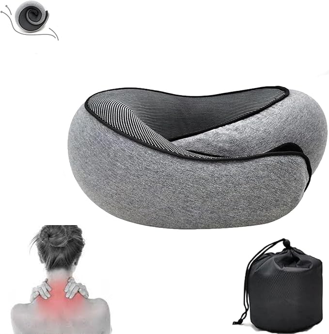 2024 New Neck Pillow, Wander Plus Travel Neck Pillow, Aircraft Memory Foam Travel Neck Pillow (Grey), OPZ-416 UPC-749799937905