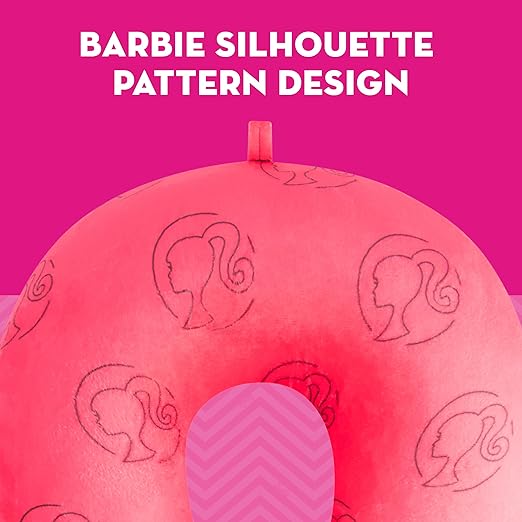 FUL Barbie Neck Pillow, Memory Foam Travel Accessories for Airplane, Car and Office, Comfortable and Breathable, Pink
