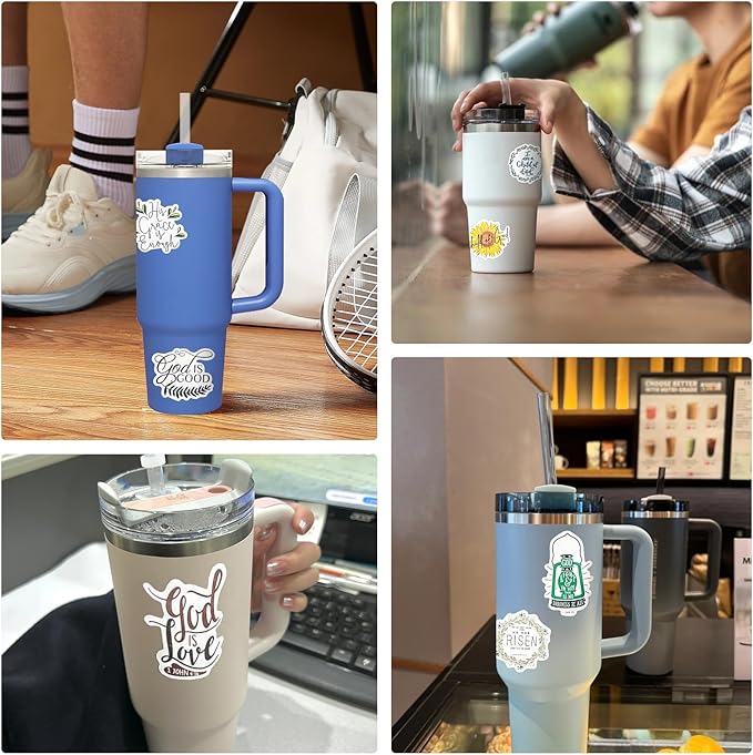 200PCS Inspirational Stickers for Stanley Cup - Waterproof Vinyl Aesthetic Stickers for Water Bottle Laptop Tumbler Phone Case Scrapbooking Skateboard Teens Girls Aldult Kids