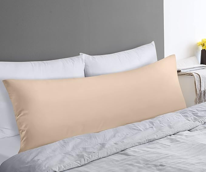 Utopia Bedding Full Body Pillow for Adults (Beige, 20 x 54 Inch), Long Pillow for Sleeping, Large Pillow Insert for Side Sleepers