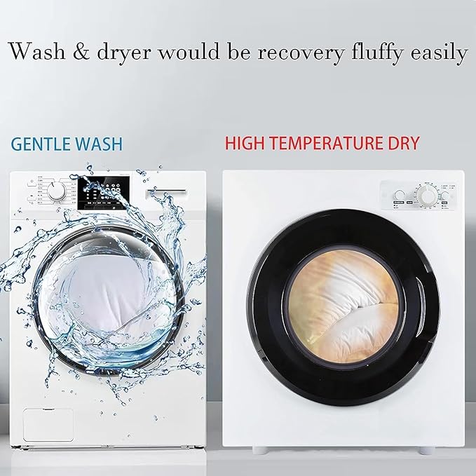 Thin Flat Soft Bed Pillows Queen Size Set of 2 Pack for Sleeping 20"x30", Hypoallergenic Skin Friendly Microfiber Filling Machine Washable