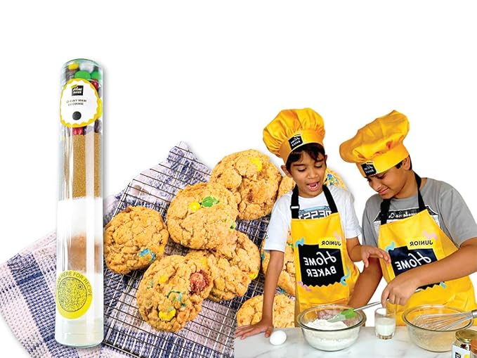 Home Baker HomeBaker's Sweet Delights: Mason Jar Oatmeal Cookie Baking Kit - Perfect for kids from 5-15 years, Brown