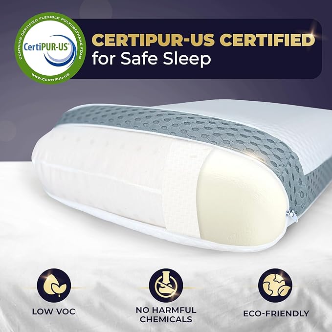 Royal Therapy Memory Foam Pillow, King Pillow Neck Pain Relief, Pillow for Neck and Shoulder Pain, Neck Pain Pillow, Side Sleeper Pillow, Cervical Neck Pillow, Neck Pillow Sleeping