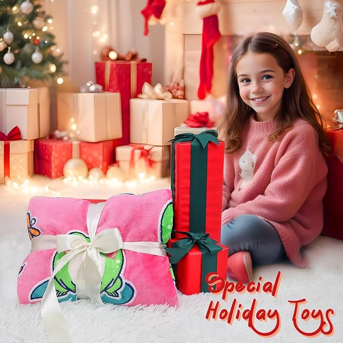 Cute Frog Blanket Glow in The Dark Blanket Frog Gifts for Kids Girls Frog Decor 40"x50"