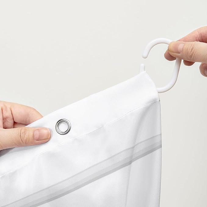 AILONEN Funny Cat with Shower Cap Shower Curtain for Kids 36" W*72" H Inch,Cute Kitten Taking Shower Bathroom Curtain,12 Pack Hooks Polyester Waterproof Fabric Decor for Bathroom,Blue