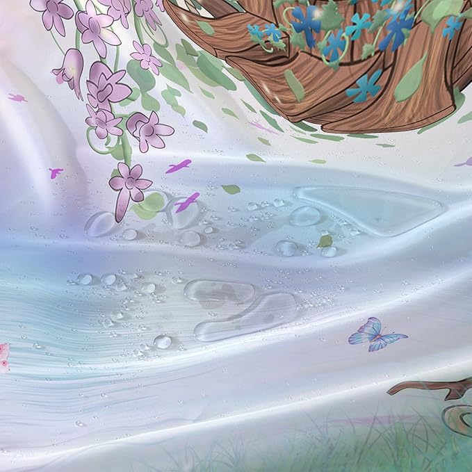 AILONEN Green Tree Leaves Shower Curtain,Botanical Floral Plants Vine Shower Curtain,Spring Floral Shower Curtain for Bathroom Decor Polyester Waterproof with Grommets and Hooks 72" W*78" H