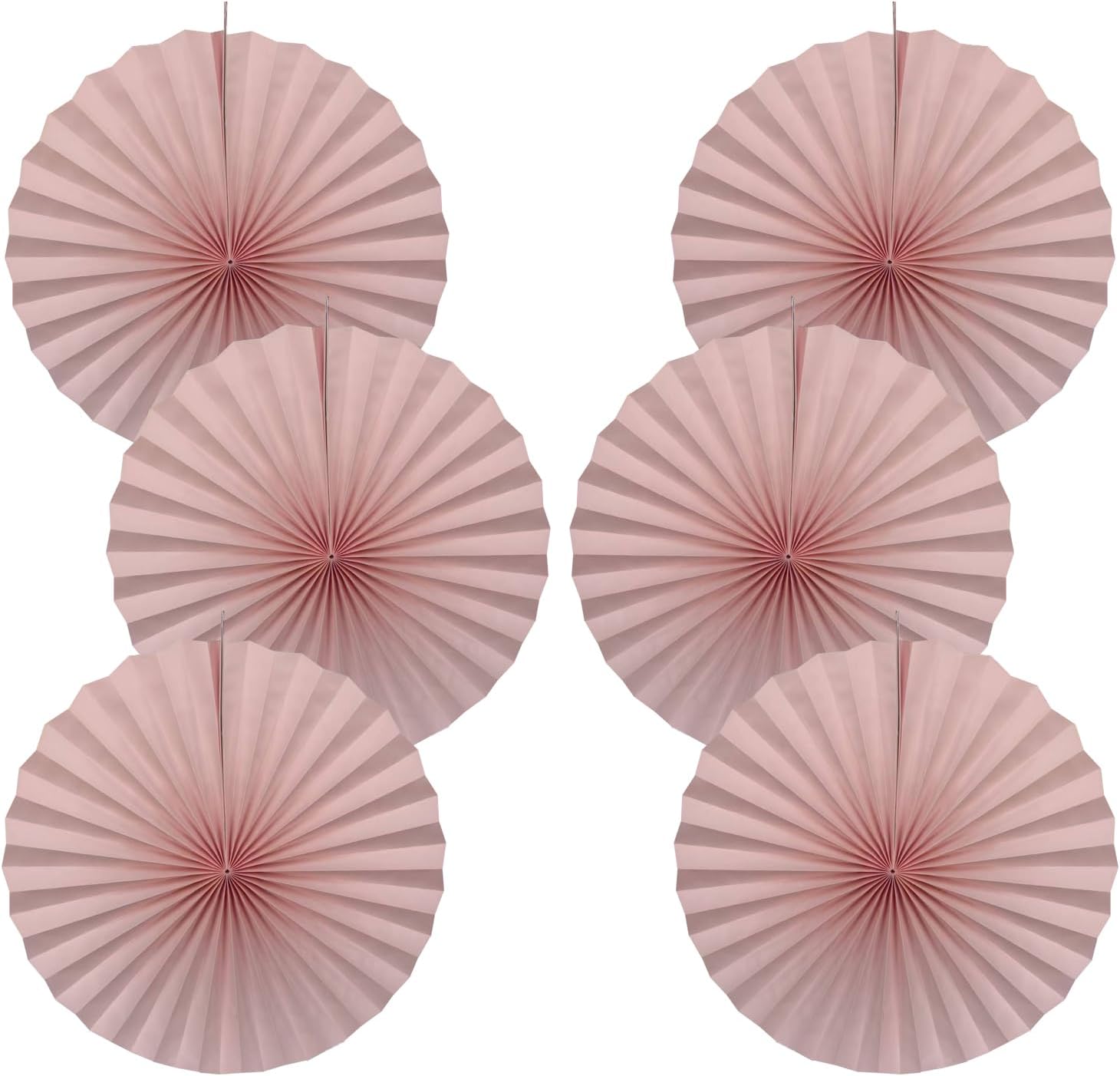 Pink Birthday Decorations,DIY Pink Paper Fans Hanging Decoration ,Party Supplies Party Fans 16in, Pink Christmas,Wedding Graduation Events Accessories 30 Color DIY Set (Baby Pink)