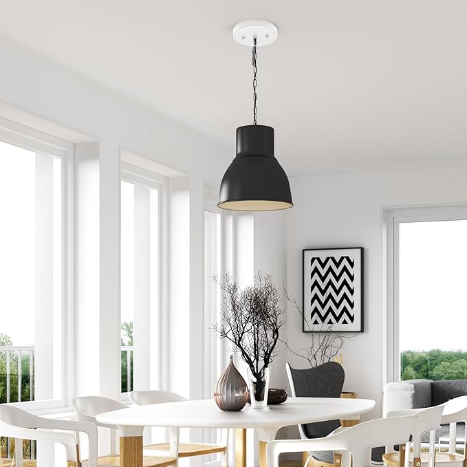 Biaungdo 5 Inch Ceiling Lighting Canopy Kit, White Pendant Light Canopy Kit Metal Chandelier Ceiling Light Plate Cover with All Mounting Hardware for Chandelier Pendant Lighting Fixtures