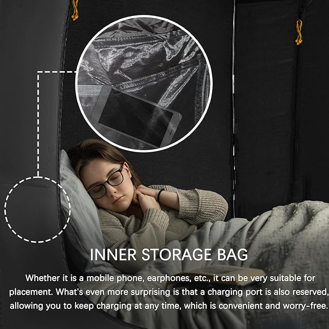 Bed Tent Queen Size, Bed Canopy Tents, Portable Sleeping Tents, Dream Tents for Adult and Kids, Breathable 70% Blackout Privacy Space, Canopy Tent for Bed with Three Doors (Mattress Not Included)