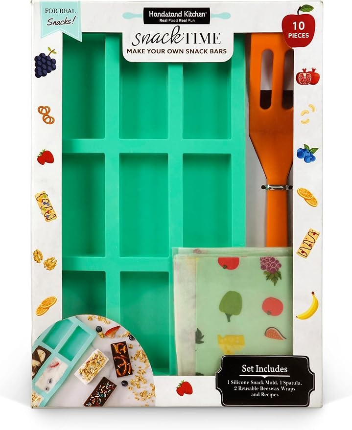 Snack Time 10-piece Snack Bar Making Set with Including Reusable Beeswax Wraps