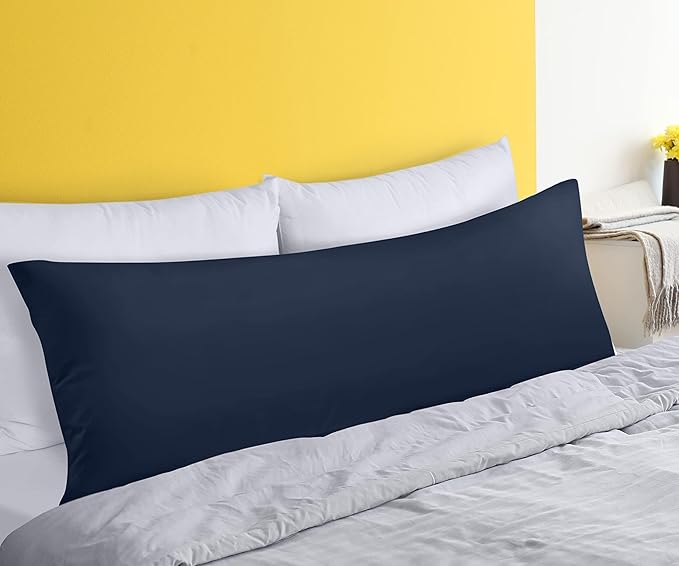 Utopia Bedding Full Body Pillow for Adults (Navy, 20 x 54 Inch, Pack of 06) Long Pillow for Sleeping, Large Pillow Insert for Side Sleepers