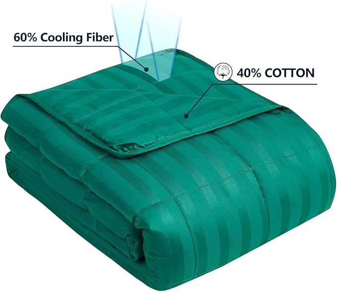Weighted Blanket(36"x48" 3lbs) Weighted Blanket Cooling Blanket for Sleeping,Throw Size Breathable Blanket with Premium Glass Bead(Dark Green)