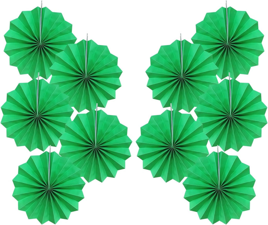 Green Party Decorations,Green Paper Decorations for Party,Tennis Party Decorations Party Paper Fans Bulk 8in,Graduation Decoration Classroom Decor,St Patrick's Day Decortions 30 Color DIY Set （Green）