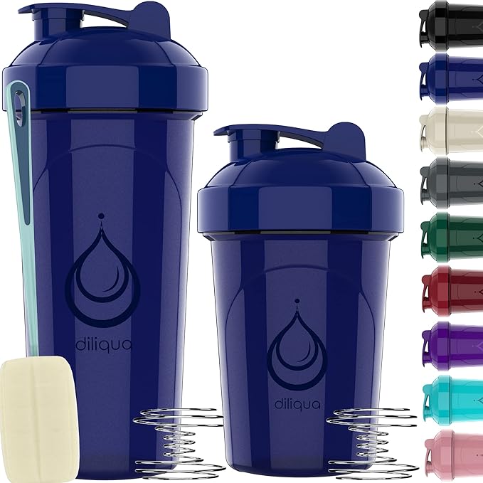 '-2 PACK- 28 oz & 20 oz Shaker Bottles for Protein Mixes | BPA-Free & Dishwasher Safe |small protein shaker bottle | Shaker Cups for protein shakes | Blender Shaker Bottle Pack