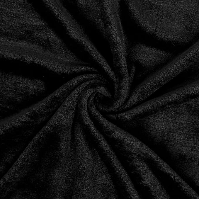 Vessia Travel Blanket for Airplane, Train and Car, Warm and Soft Travel Blanket and Pillow 2 in 1 for Adults and Kids, Portable Compact Long Flight Blanket with Luggage Sleeve, Backpack Clip(Black)