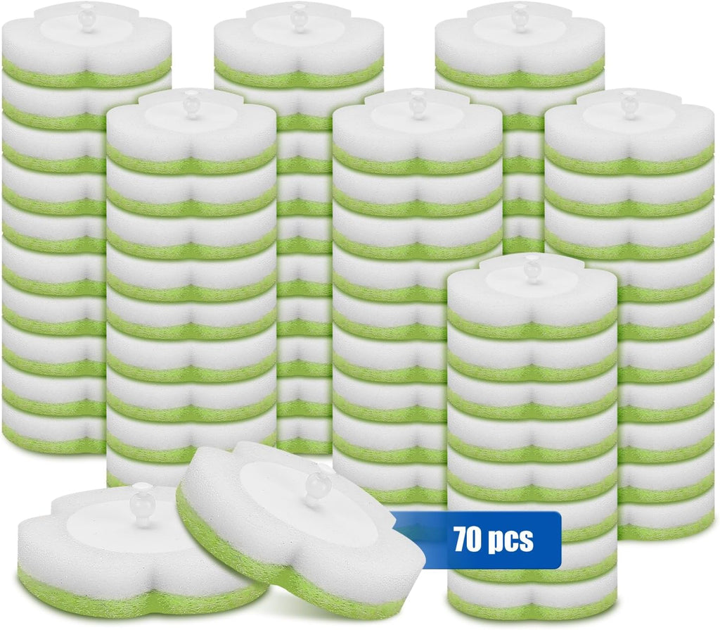 Toilet Bowl Cleaner Wand Refills,70 PCS Disposable Toilet Brush Heads Compatible with Wa.IE Jiemi and Most Wand,Disposable Wand Heads for Deep Cleaning