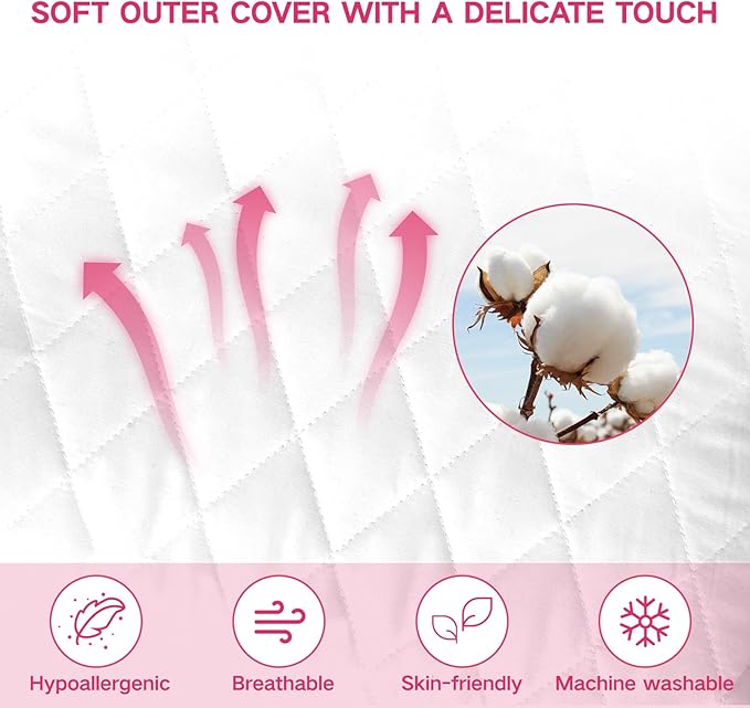 Memory Foam Pillows King Size Set of 2, Gusseted Bed Pillow for Sleeping, 2 Pack Adjustable Pillow for Side, Back or Stomach Sleepers (20 x 36 in, White)