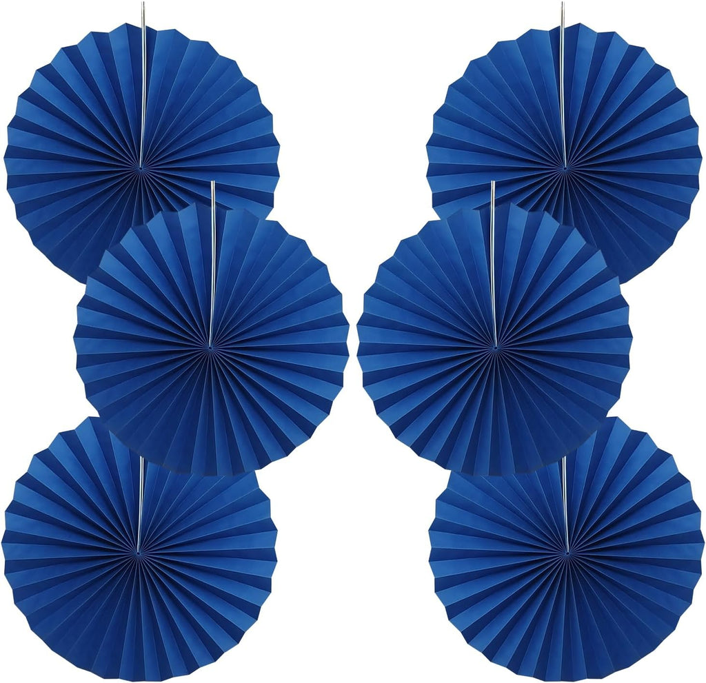 BARTHEW Blue Birthday Decorations,DIY Blue Paper Fans Hanging Decoration ,Party Decorations for Adults 16in, Royal Blue Birthday Decorations,Baby Shower Decorations 30 Color DIY Set (Navy Blue)