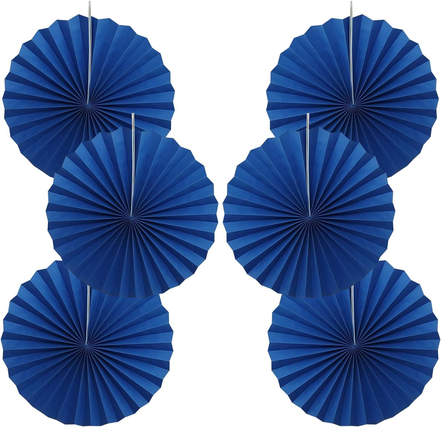 BARTHEW Blue Birthday Decorations,DIY Blue Paper Fans Hanging Decoration ,Party Decorations for Adults 16in, Royal Blue Birthday Decorations,Baby Shower Decorations 30 Color DIY Set (Navy Blue)