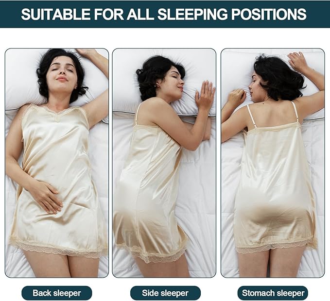 Hungarian Goose Down Pillows Standard Size, Bed Pillows for Sleeping, Pillow for Back, Stomach or Side Sleepers, Ultimate Comfort, 2 Pack, Standard (20" x 26")