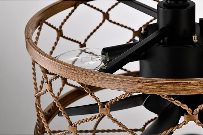 Marzell 16 Inch Modern Wood Grain Fandelier