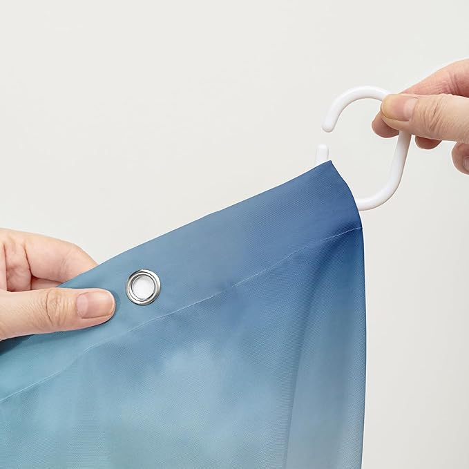 AILONEN Kawaii Sea Turtle Shower Curtain,Tie Die Ocean Animal Themed Bath Curtain Cloth Fabric Bathroom 36" W*72" H Inch,12 Pack Hooks for Kids Child Cute Watercolor Sea Animal Bathroom Curtain