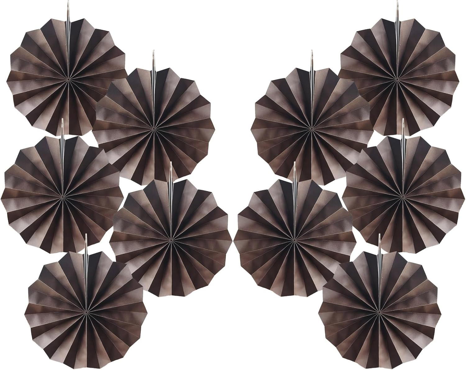 Coffee Party Decorations,Coffee Birthday Decorations,Party Events Accessories,Coffee Themed Party Decorations,Coffee Party,Friends Themed Party 8in Hanging Paper Fans 30 Color DIY Set(Coffee))