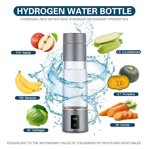 2024 high Concentration,Advanced Hydrogen Water Bottle Pitcher Classic Edition- 4400ppb Alkaline Generator with SPE/PEM Tech, Odorless & Chlorine-Free. Enhances Hydration, Metabolism, & Immunity.