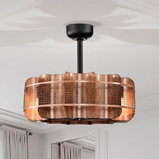 Moritz 21 Inch Imitation Wood Grain Farm House Style Fandelier