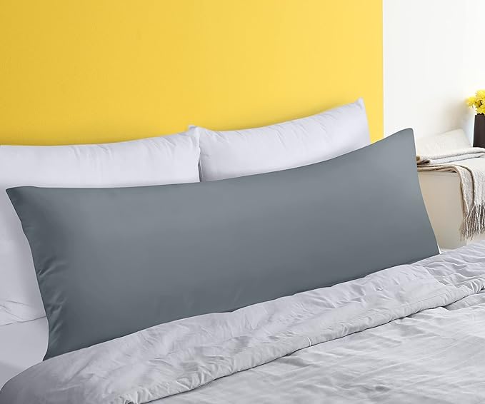 Utopia Bedding Full Body Pillow for Adults (Grey, 20 x 54 Inch), Long Pillow for Sleeping, Large Pillow Insert for Side Sleepers