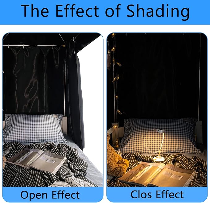 Black Canopy Bed Curtains - 4 Corner Post Bed Curtains Canopy Full Bed Canopy Curtains for Adults Girls Bedroom Decoration(Black, Full)