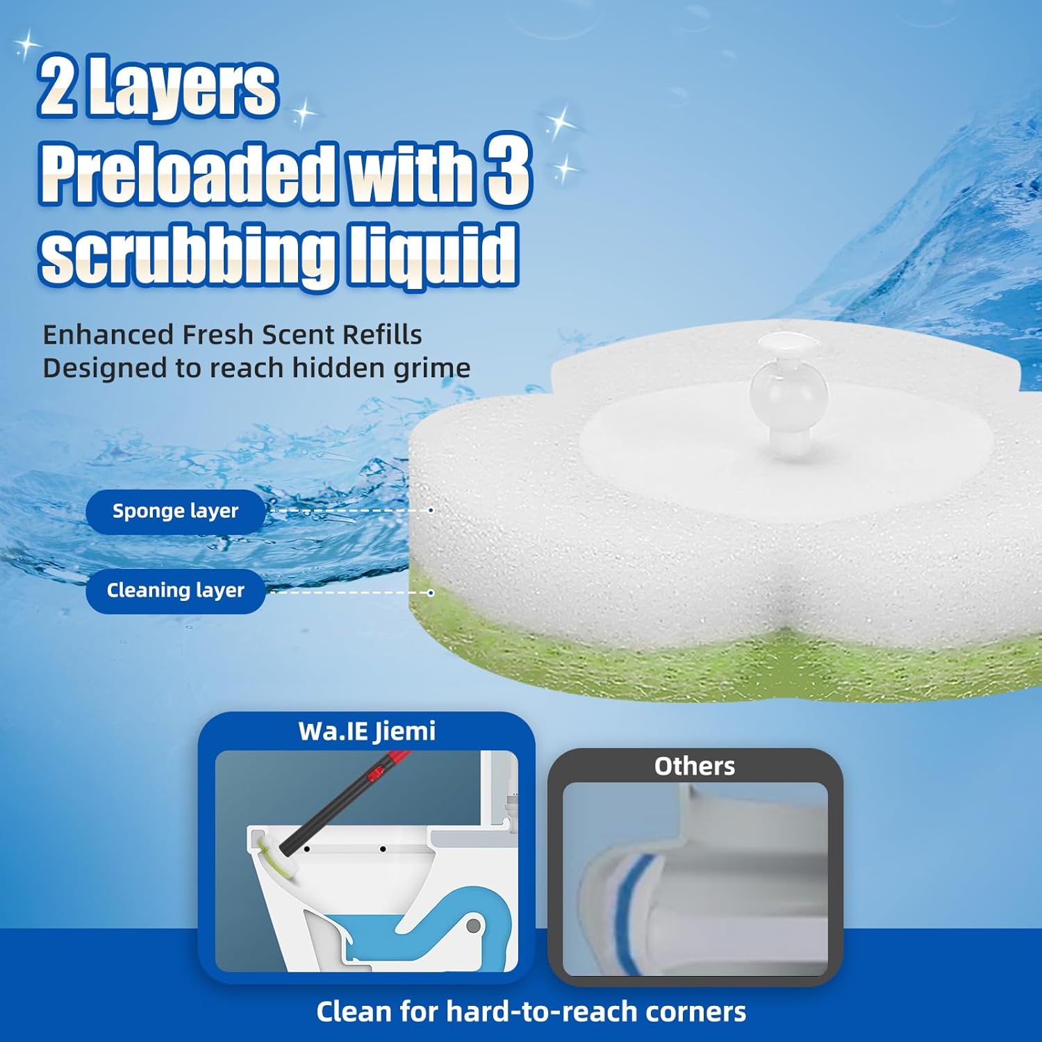 Disposable Toilet Brush - 30 Toilet Wand Refills,Toilet Brush with Holder,Disposable Toilet Bowl Cleaner Wand for Deep Cleaning and Hygienic Bathroom Maintenance.