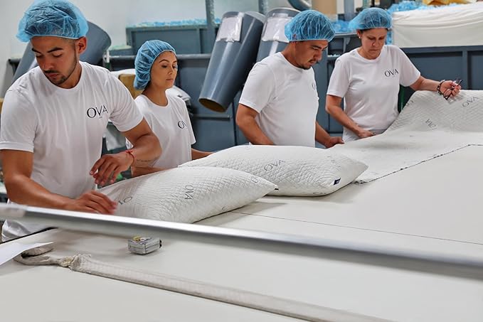 OVA - King Size Tri-blend memory foam hypoallergenic pillow, Cooling cover, Firm or Soft Customizable. Machine washable, 100% Made in The U.S.A. 60 Day Risk free trial! (1 Pack)