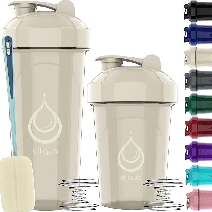 '-2 PACK- 28 oz & 20 oz Shaker Bottles for Protein Mixes | BPA-Free & Dishwasher Safe |small protein shaker bottle | Shaker Cups for protein shakes | Blender Shaker Bottle Pack