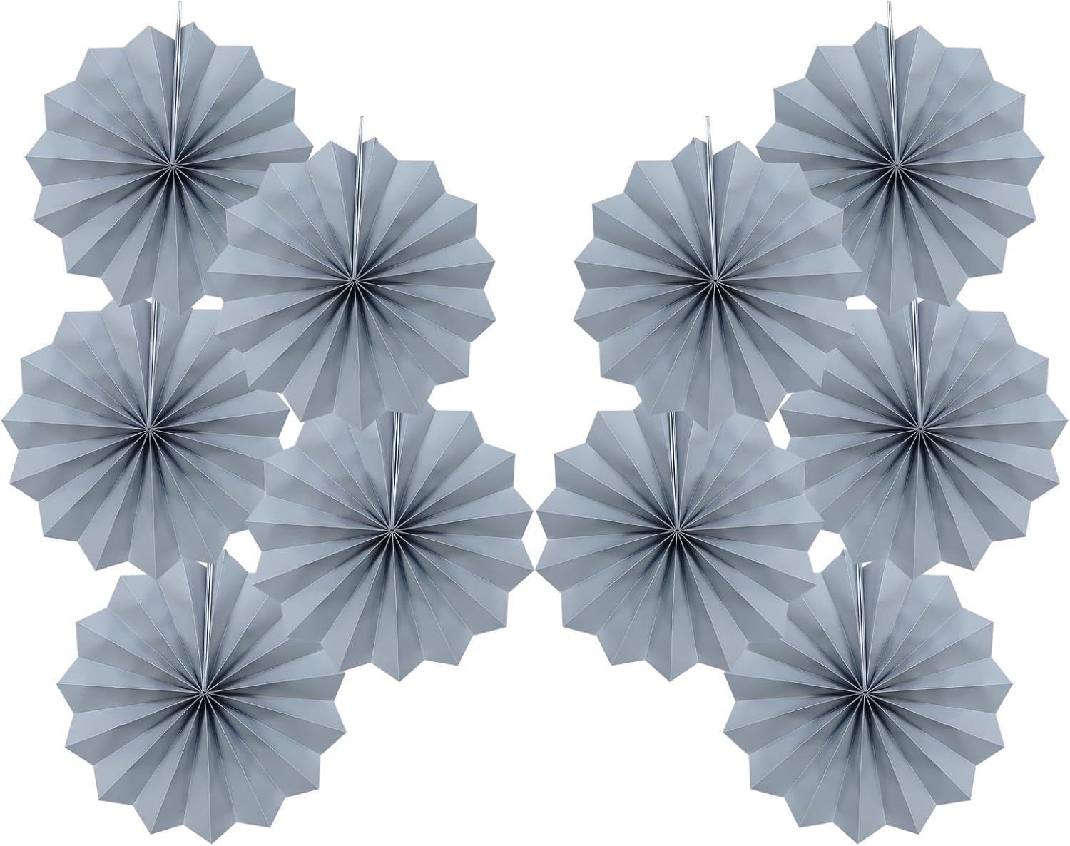 Gray Party Decorations,Wedding Decorations for Party Events Accessories,Anniversary Decorations,Birthday Decorations for Men,8in Hanging Paper Fans 30 Color DIY Set(Gray)