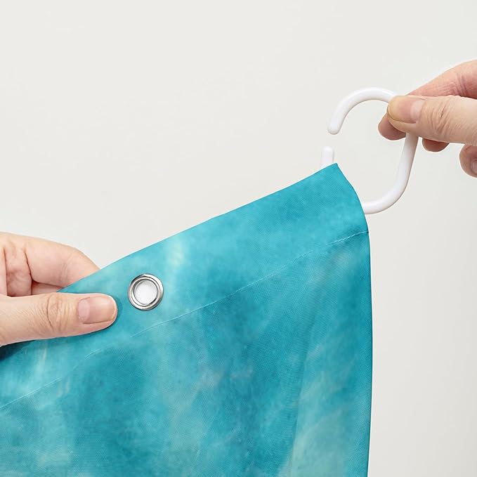 AILONEN Sea Turtle Shower Curtain,Sea Turtle with Starfish Bath Curtain Cloth Fabric Bathroom 72" W*84" H Inch,12 Pack Hooks for Kids,Ocean Themed Bathroom Curtain