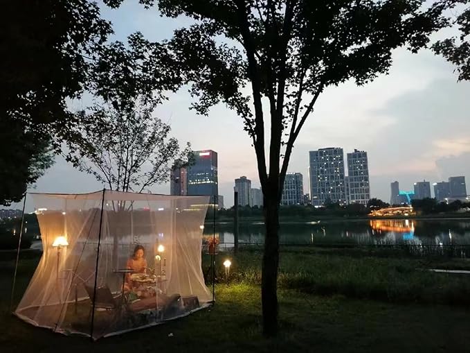 Mosquito net for Bed 86.6-78.7-78.7 in, Double Door Suitable for Double Beds, Square Mosquito net