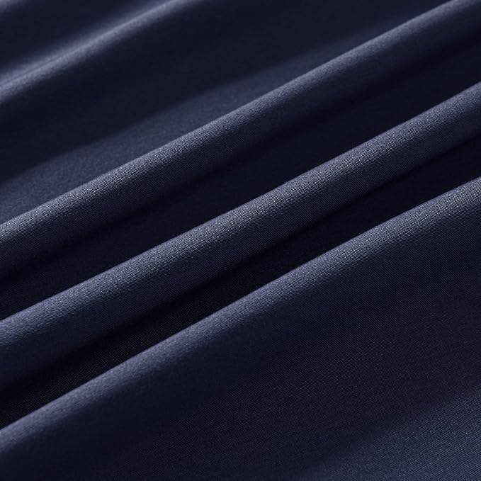 Bed Skirt Full Size Ruffled Bed Skirts with Split Corners, 14 Inch Drop Dust Ruffle Bed Skirt with Platform,Blue