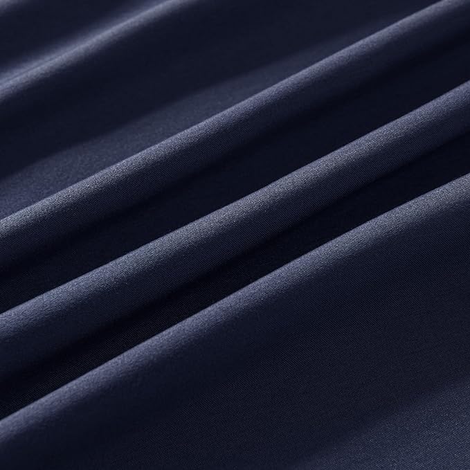 Bed Skirt Queen Size Ruffled Bed Skirt with Split Corners, 12 Inch Drop Dust Ruffle Bed Skirt with Platform,Blue