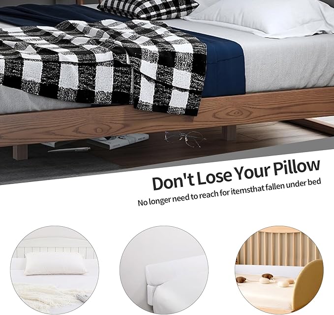 MABOZOO Pillow Wedge for Headboard Gap,Bed Gap Filler Twin Size,Foldable Bed Wedge Pillow for Headboard,White Bed Wedge Gap Filler,Foam Mattress Gap Filler,39"x6"x6"