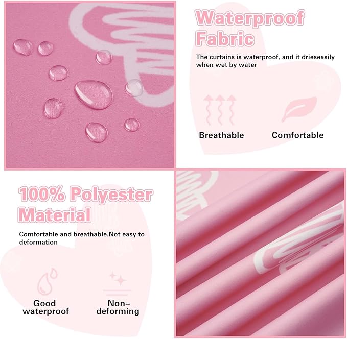 Love Canopy Bed Curtains - 4 Corner Post Bed Curtains Canopy Queen Bed Canopy Curtains for Children Girls Bedroom Decoration(Love, Queen)