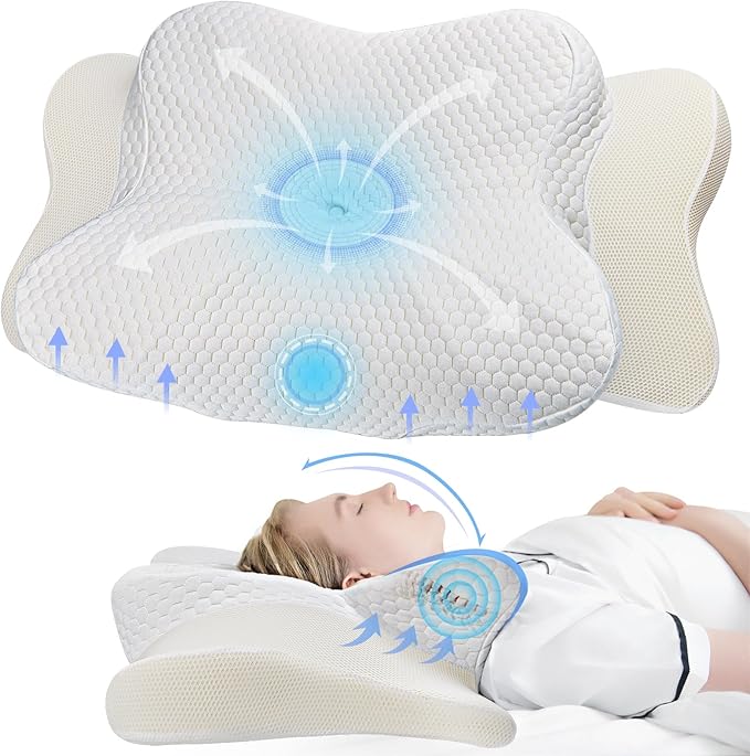 Cervical Pillow for Neck & Shoulder Pain Relief Sleeping - Ergonomic Contour Pillows - Memory Foam Pillow for Side, Back & Stomach Sleepers
