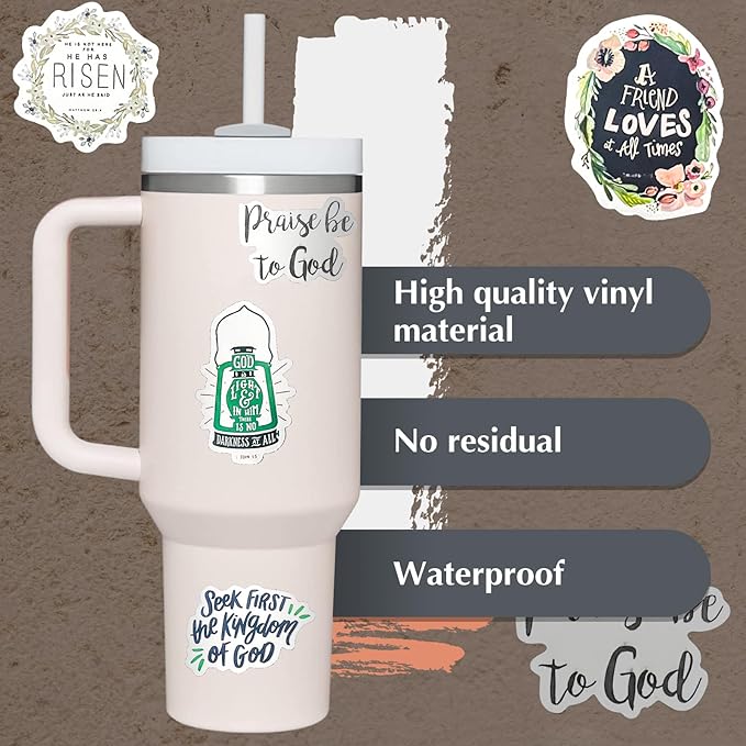 200PCS Inspirational Stickers for Stanley Cup - Waterproof Vinyl Aesthetic Stickers for Water Bottle Laptop Tumbler Phone Case Scrapbooking Skateboard Teens Girls Aldult Kids