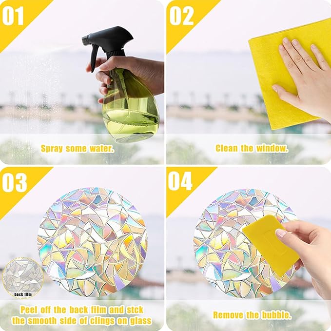 22 Pieces Anti Collision Window Decals for Bird Strikes Colorful Glass Sticker Bird Leaf Window Decals No Glue Required Electrostatic Sticker